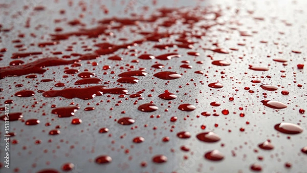 Fototapeta red blood splatter on floor