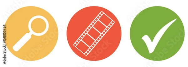 Obraz Video suchen und finden - Button Banner