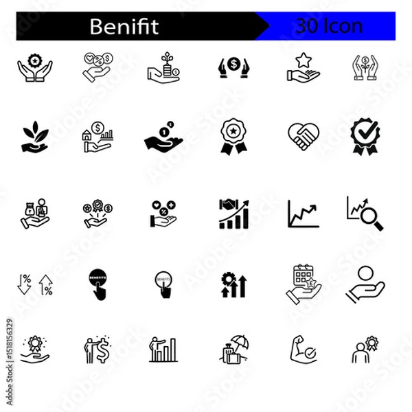 Fototapeta Benifit icon  set