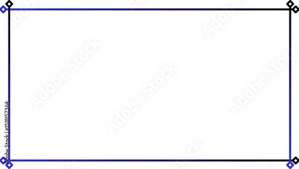 Fototapeta Blue vector frame illustration for your text, image, or blank design