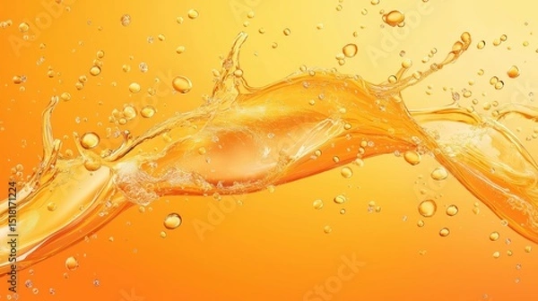 Obraz Bright splash of orange liquid energizes
