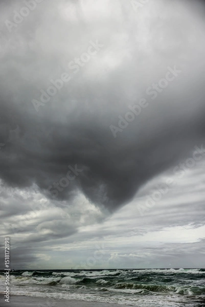 Obraz Dunkle Sturmwolken über einem Ozean