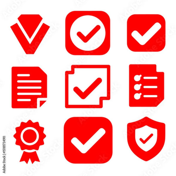 Obraz check mark stickers