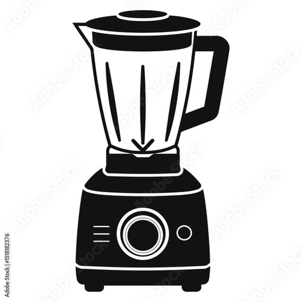 Obraz A classic, black and white graphic of a blender.