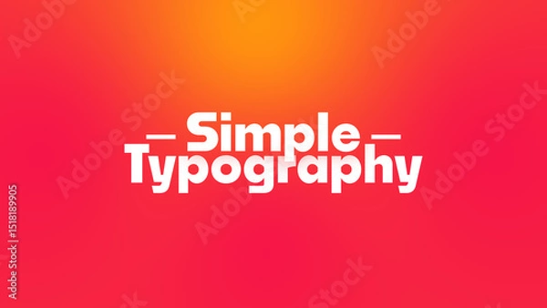 Obraz Simple Typography