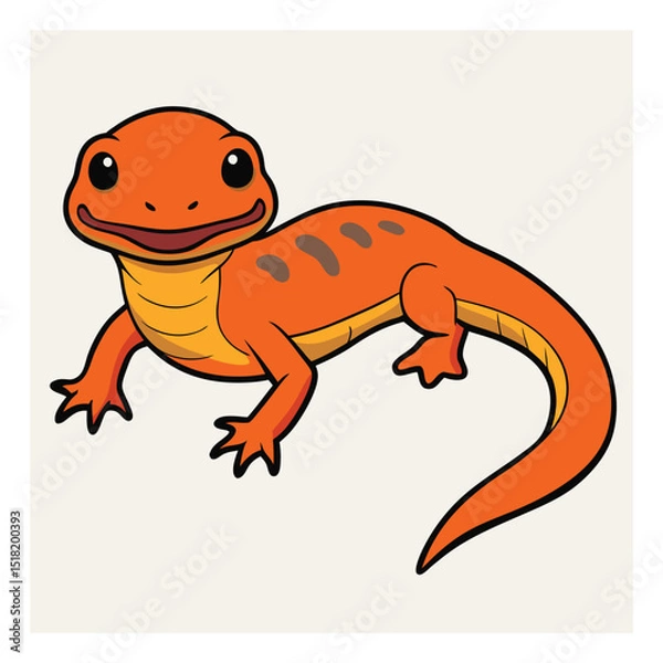 Fototapeta gecko on white background