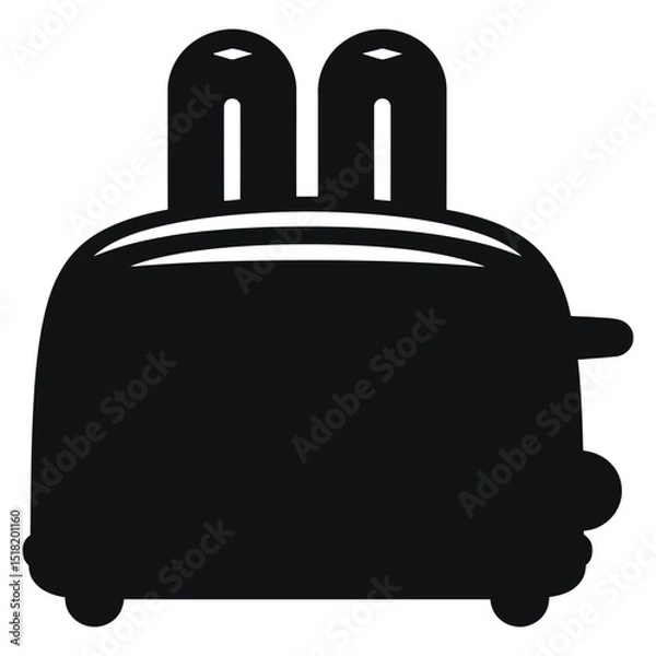 Obraz A clean, minimalist silhouette of a toaster.