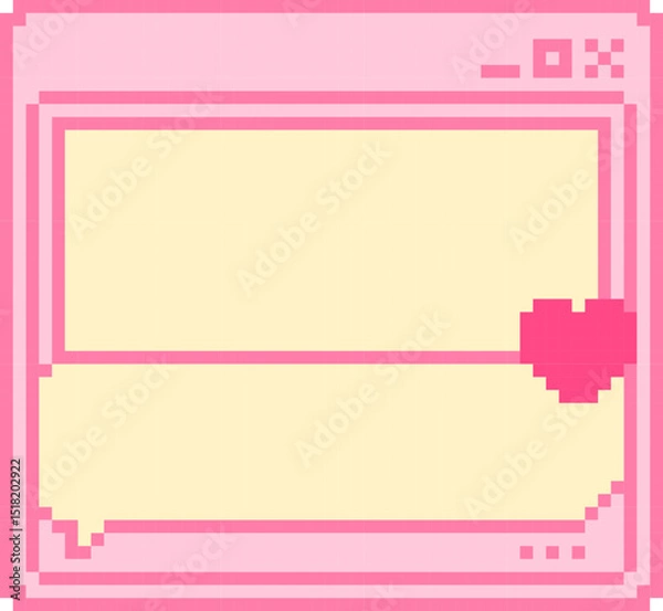 Obraz Pixel Illustration of Interface Window