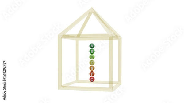 Fototapeta energy efficient rating class concept