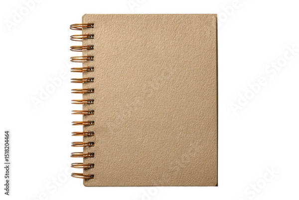 Obraz PNG Plain brown spiral notebook with textured cover