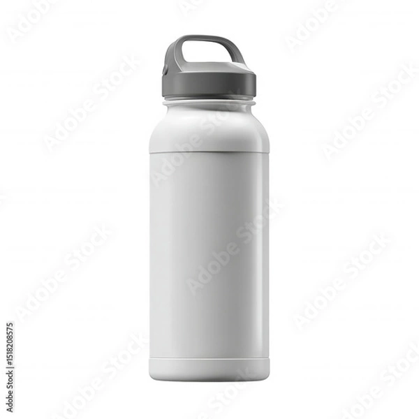 Fototapeta Sleek, modern sport bottle designed for gym enthusiasts, featuring durable, sweatproof exterior and convenient clip for easy carrying. Perfect for hydration on go