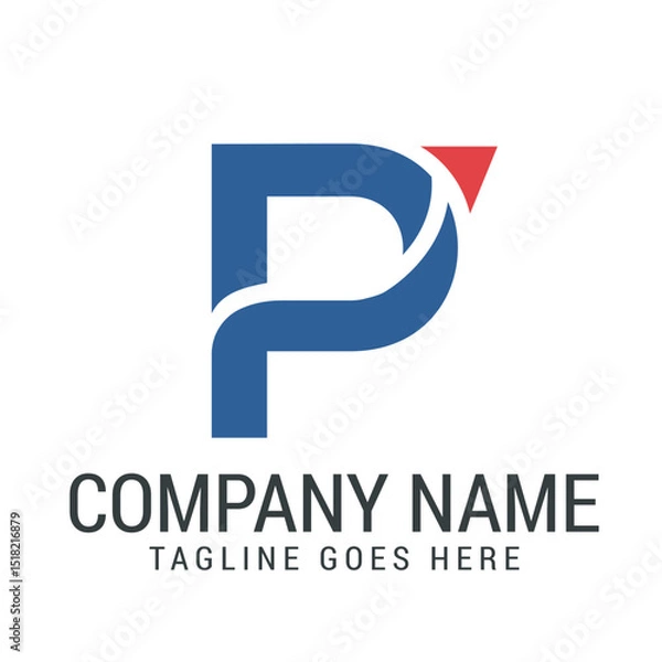 Obraz Creative Letter P Payment or Send Vector Logo Design Templets. 標誌設計, ロゴデザイン, Diseño de logotipo