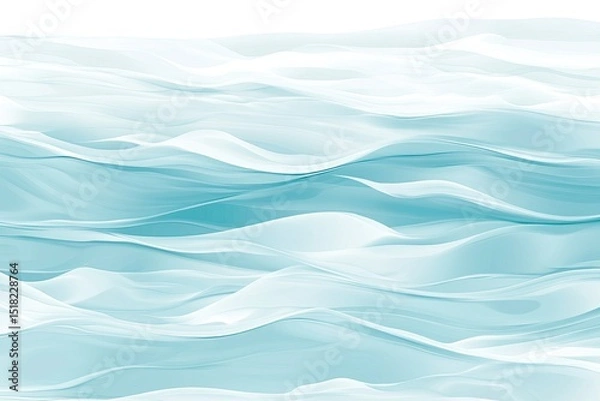 Obraz Abstract flowing teal waves
