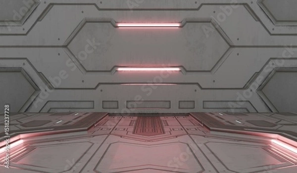 Obraz Technology background, modern scene, sci-fi style, 3D illustration