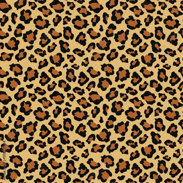 Fototapeta 
animal print leopard yellow vector pattern with wild cat spots, vector design
