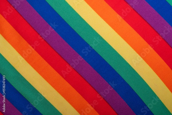 Fototapeta Bandera de LGBT con detalles de tela y muy buena textura ideal para fondos y/o banners