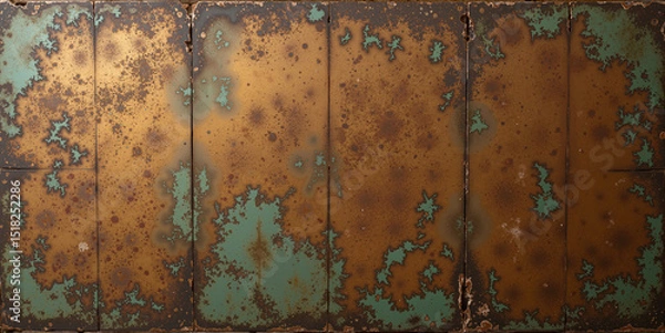 Obraz Rusty metal surface with unique patina and textures for artistic backgrounds and designs