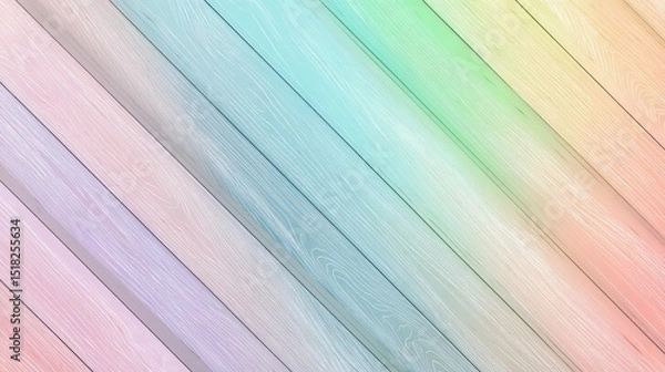 Fototapeta Pastel Gradient Diagonal Wood Plank Texture Background