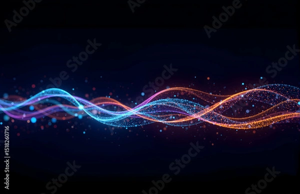 Obraz Colorful Flowing Lines Abstract Image