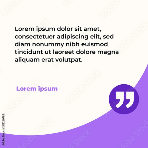 Obraz Quote bubble banners, infographics. Editable social media post templates. Colorful speech bubble design. Vector illustration