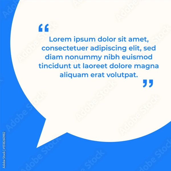 Obraz Quote bubble banners, infographics. Editable social media post templates. Colorful speech bubble design. Vector illustration