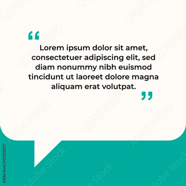 Obraz Quote bubble banners, infographics. Editable social media post templates. Colorful speech bubble design. Vector illustration