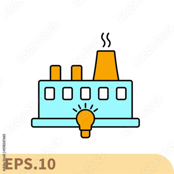 Obraz smart factory icons  symbol vector elements for infographic web