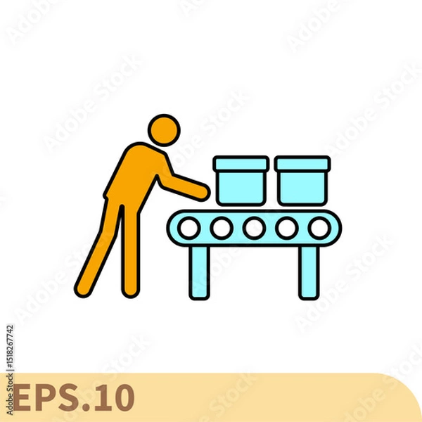 Obraz mass production icons  symbol vector elements for infographic web