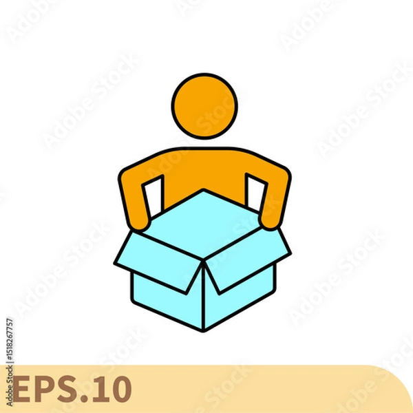 Obraz packaging icons  symbol vector elements for infographic web
