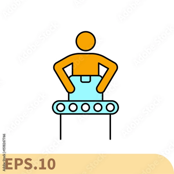 Obraz assembly line icons  symbol vector elements for infographic web