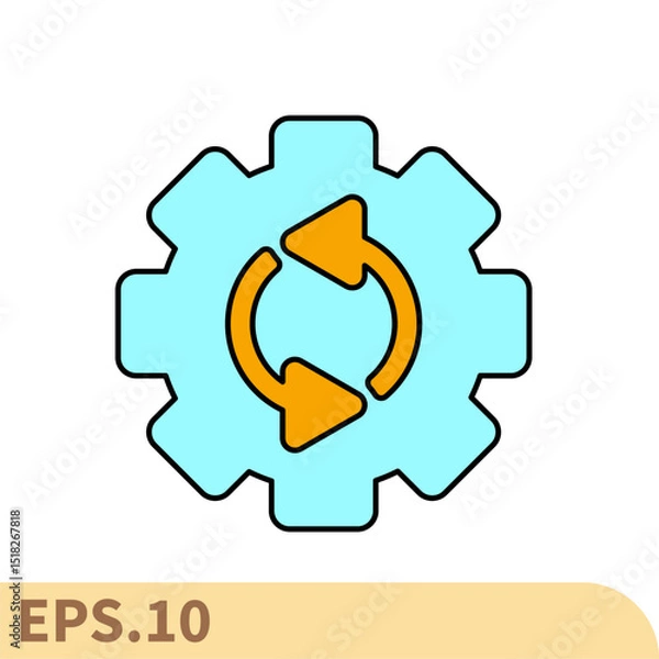 Obraz process icons  symbol vector elements for infographic web