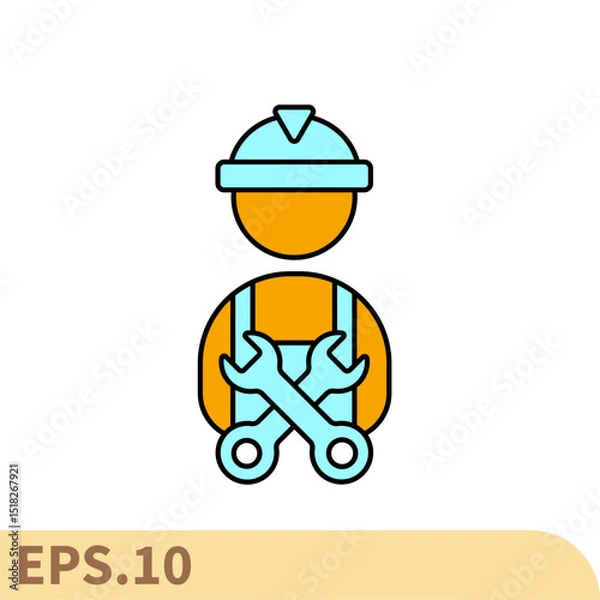 Obraz technician line icons  symbol vector elements for infographic web