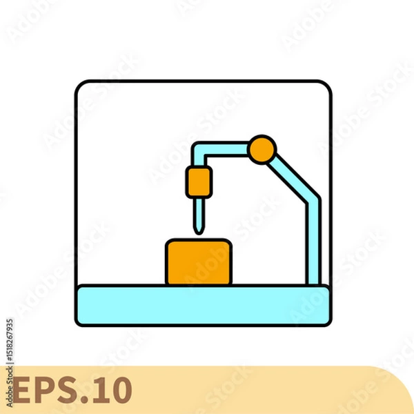 Obraz fabrication line icons  symbol vector elements for infographic web