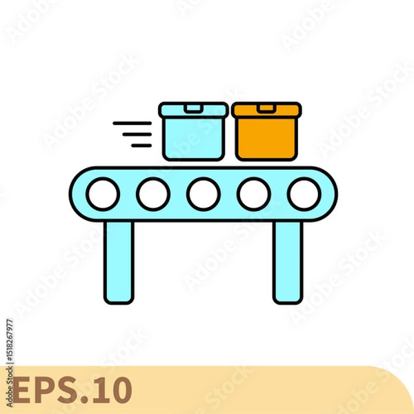 Obraz conveyor line icons  symbol vector elements for infographic web