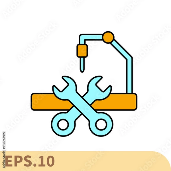 Obraz machinery line icons  symbol vector elements for infographic web