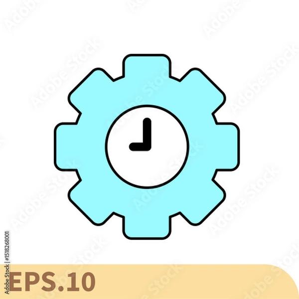 Obraz productivity line icons  symbol vector elements for infographic web