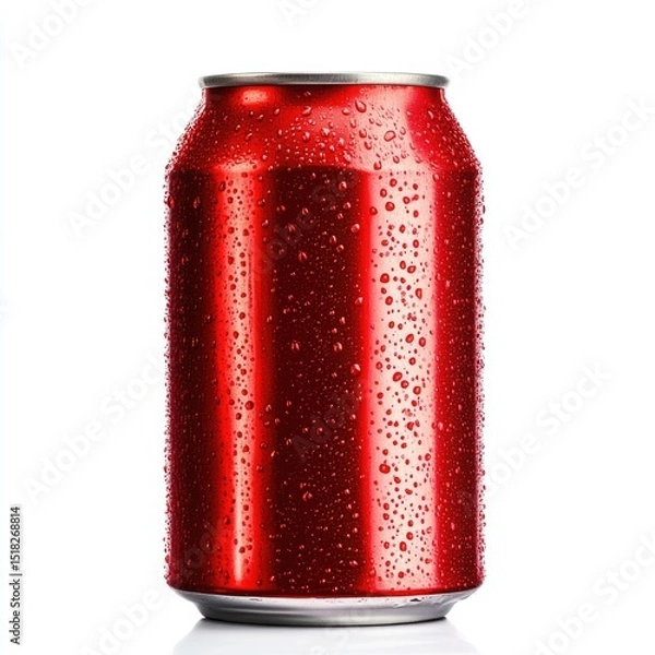 Obraz Red soda  can with bubbles