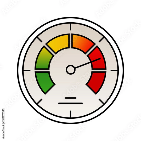 Fototapeta Speedometer icon. Gradient style.