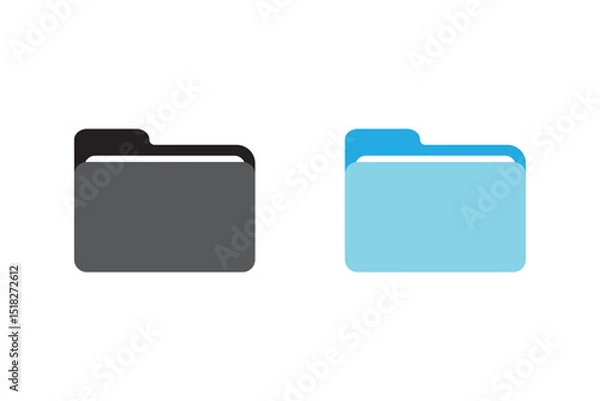 Fototapeta Folders icon collection. Documents in folders. File folder vector icon set