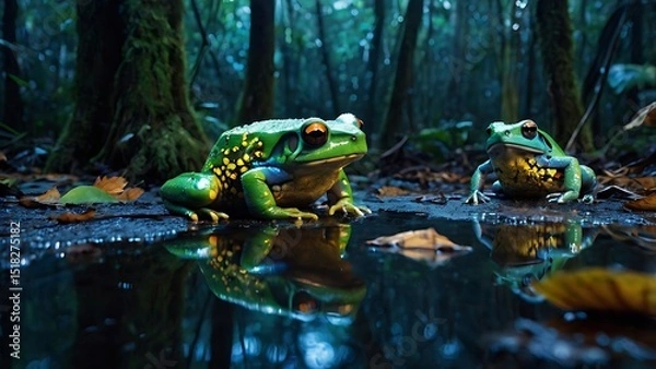 Obraz frog in the water