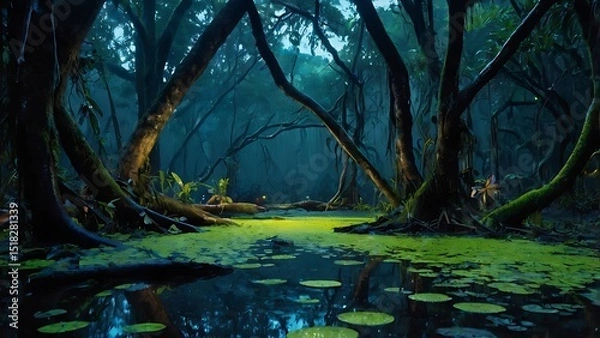 Obraz forest in the night