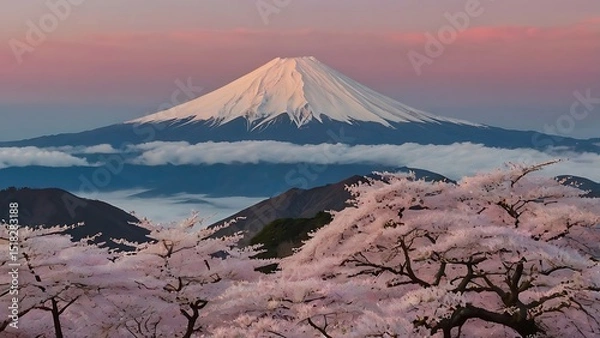 Obraz mount fuji in winter