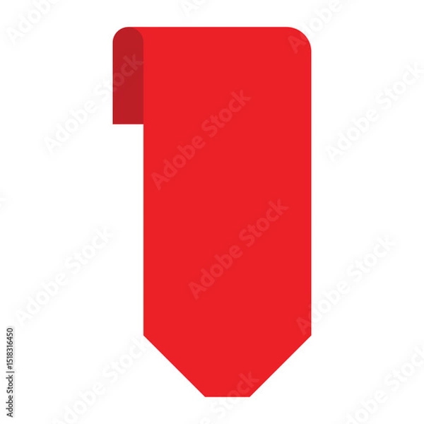 Fototapeta Red Corner Banner Ribbon Label Tag