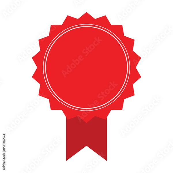 Fototapeta Red Banner Ribbon Label Tag