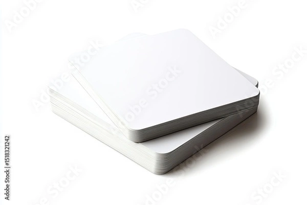 Obraz High Definition Picture of Blank Business Cards Isolated on White