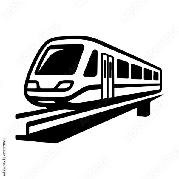 Fototapeta Monorail icon in transparent background
