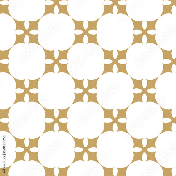 Obraz Seamless abstract geometric pattern with gold lines, squares, and shapes on white background. Ideal for fabric, wallpapers, notebooks, gift wrap, packaging, rugs, and branding.