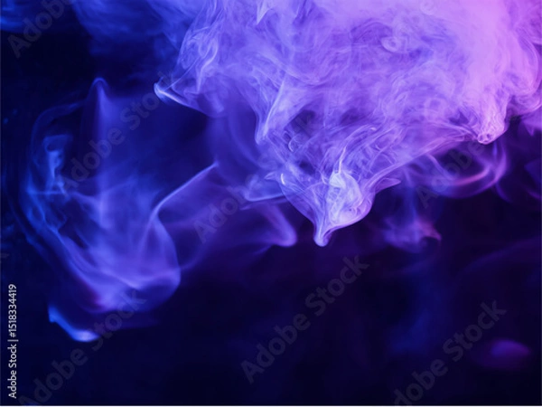 Obraz blue smoke on black