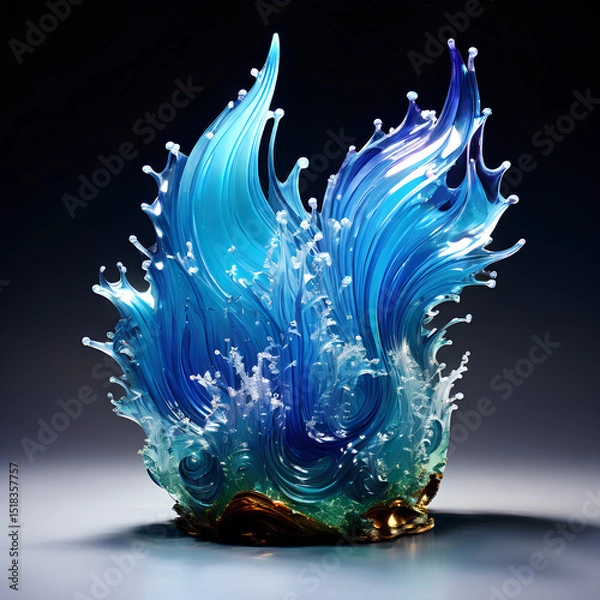 Fototapeta blue water splash