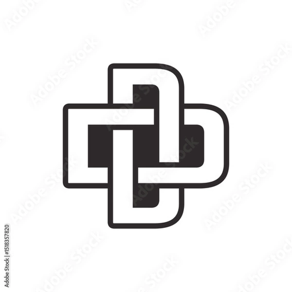 Obraz Abstract Initial Letter D Logo Design.